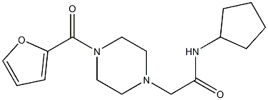 N-cyclopentyl-2-[4-(furan-2-carbonyl)piperazin-1-yl]acetamide Struktur