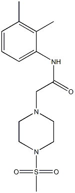 N-(2,3-dimethylphenyl)-2-(4-methylsulfonylpiperazin-1-yl)acetamide Struktur