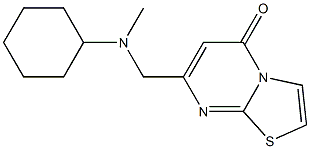 7-[[cyclohexyl(methyl)amino]methyl]-[1,3]thiazolo[3,2-a]pyrimidin-5-one Struktur