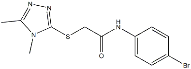 N-(4-bromophenyl)-2-[(4,5-dimethyl-1,2,4-triazol-3-yl)sulfanyl]acetamide Struktur