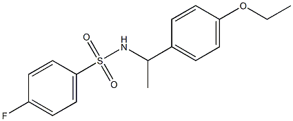 N-[1-(4-ethoxyphenyl)ethyl]-4-fluorobenzenesulfonamide Struktur