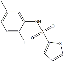 N-(2-fluoro-5-methylphenyl)thiophene-2-sulfonamide Struktur