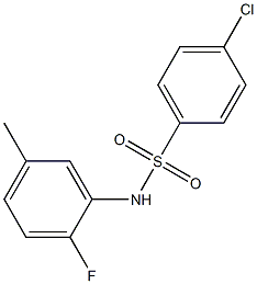 4-chloro-N-(2-fluoro-5-methylphenyl)benzenesulfonamide Struktur