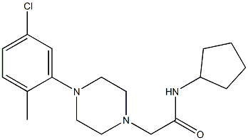 2-[4-(5-chloro-2-methylphenyl)piperazin-1-yl]-N-cyclopentylacetamide Struktur