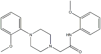 N-(2-methoxyphenyl)-2-[4-(2-methoxyphenyl)piperazin-1-yl]acetamide Struktur