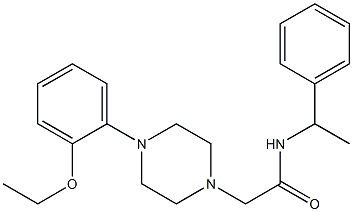 2-[4-(2-ethoxyphenyl)piperazin-1-yl]-N-(1-phenylethyl)acetamide Struktur