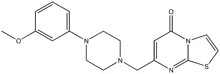 7-[[4-(3-methoxyphenyl)piperazin-1-yl]methyl]-[1,3]thiazolo[3,2-a]pyrimidin-5-one Struktur