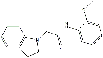 2-(2,3-dihydroindol-1-yl)-N-(2-methoxyphenyl)acetamide Struktur