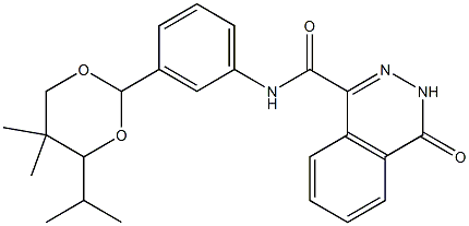 N-[3-(5,5-dimethyl-4-propan-2-yl-1,3-dioxan-2-yl)phenyl]-4-oxo-3H-phthalazine-1-carboxamide Struktur