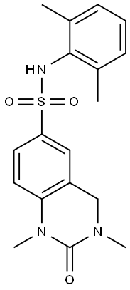 N-(2,6-dimethylphenyl)-1,3-dimethyl-2-oxo-4H-quinazoline-6-sulfonamide Struktur