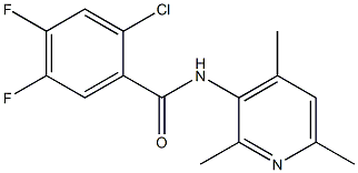 2-chloro-4,5-difluoro-N-(2,4,6-trimethylpyridin-3-yl)benzamide Struktur