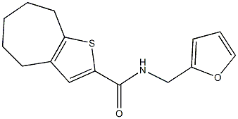 N-(furan-2-ylmethyl)-5,6,7,8-tetrahydro-4H-cyclohepta[b]thiophene-2-carboxamide Struktur