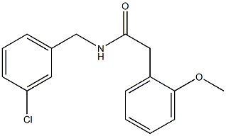 N-[(3-chlorophenyl)methyl]-2-(2-methoxyphenyl)acetamide Struktur