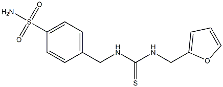 1-(furan-2-ylmethyl)-3-[(4-sulfamoylphenyl)methyl]thiourea Struktur