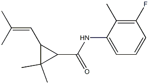 N-(3-fluoro-2-methylphenyl)-2,2-dimethyl-3-(2-methylprop-1-enyl)cyclopropane-1-carboxamide Struktur