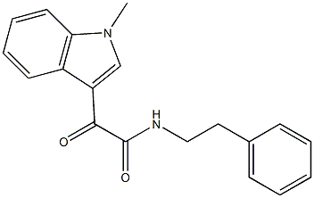 2-(1-methylindol-3-yl)-2-oxo-N-(2-phenylethyl)acetamide Struktur