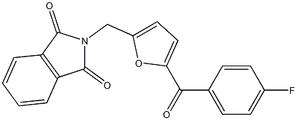 2-[[5-(4-fluorobenzoyl)furan-2-yl]methyl]isoindole-1,3-dione Struktur