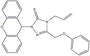 5-(phenoxymethyl)-4-prop-2-enyl-2-(9H-xanthen-9-yl)-1,2,4-triazole-3-thione Struktur