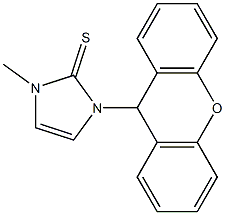 1-methyl-3-(9H-xanthen-9-yl)imidazole-2-thione Struktur