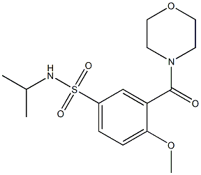 4-methoxy-3-(morpholine-4-carbonyl)-N-propan-2-ylbenzenesulfonamide Struktur