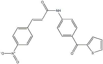 (E)-3-(4-nitrophenyl)-N-[4-(thiophene-2-carbonyl)phenyl]prop-2-enamide Struktur