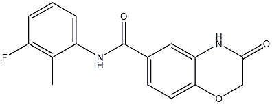 N-(3-fluoro-2-methylphenyl)-3-oxo-4H-1,4-benzoxazine-6-carboxamide Struktur