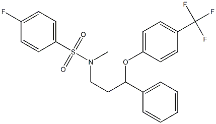 4-fluoro-N-methyl-N-[3-phenyl-3-[4-(trifluoromethyl)phenoxy]propyl]benzenesulfonamide Struktur