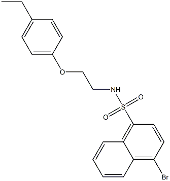 4-bromo-N-[2-(4-ethylphenoxy)ethyl]naphthalene-1-sulfonamide Struktur