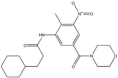 3-cyclohexyl-N-[2-methyl-5-(morpholine-4-carbonyl)-3-nitrophenyl]propanamide Struktur