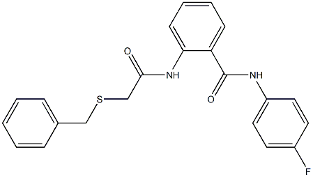 2-[(2-benzylsulfanylacetyl)amino]-N-(4-fluorophenyl)benzamide Struktur