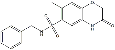 N-benzyl-7-methyl-3-oxo-4H-1,4-benzoxazine-6-sulfonamide Struktur