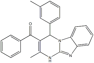 [2-methyl-4-(3-methylphenyl)-1,4-dihydropyrimido[1,2-a]benzimidazol-3-yl]-phenylmethanone Struktur