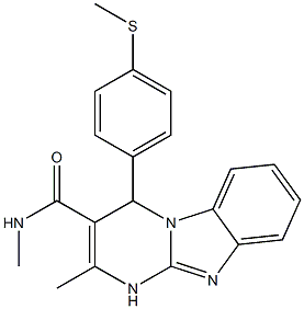 N,2-dimethyl-4-(4-methylsulfanylphenyl)-1,4-dihydropyrimido[1,2-a]benzimidazole-3-carboxamide Struktur