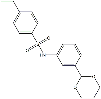 N-[3-(1,3-dioxan-2-yl)phenyl]-4-ethylbenzenesulfonamide Struktur