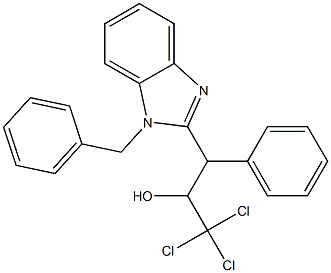 3-(1-benzylbenzimidazol-2-yl)-1,1,1-trichloro-3-phenylpropan-2-ol Struktur