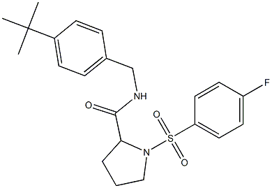 N-[(4-tert-butylphenyl)methyl]-1-(4-fluorophenyl)sulfonylpyrrolidine-2-carboxamide Struktur