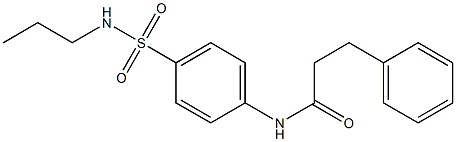 3-phenyl-N-[4-(propylsulfamoyl)phenyl]propanamide Struktur