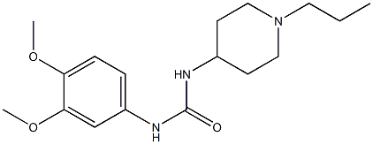 1-(3,4-dimethoxyphenyl)-3-(1-propylpiperidin-4-yl)urea Struktur