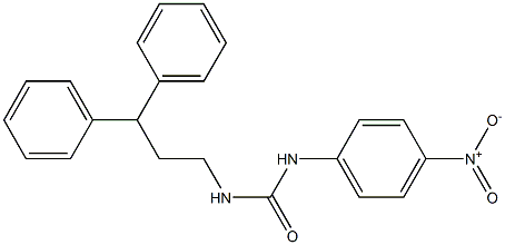 1-(3,3-diphenylpropyl)-3-(4-nitrophenyl)urea Struktur