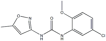 1-(5-chloro-2-methoxyphenyl)-3-(5-methyl-1,2-oxazol-3-yl)urea Struktur