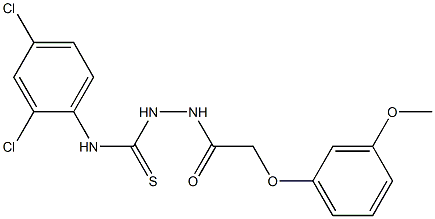 1-(2,4-dichlorophenyl)-3-[[2-(3-methoxyphenoxy)acetyl]amino]thiourea Struktur