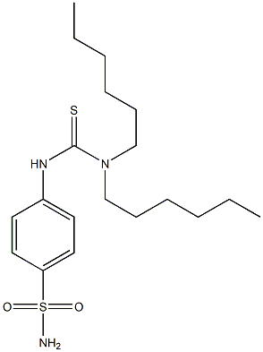 1,1-dihexyl-3-(4-sulfamoylphenyl)thiourea Struktur