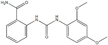 2-[(2,4-dimethoxyphenyl)carbamoylamino]benzamide Struktur