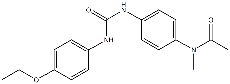 N-[4-[(4-ethoxyphenyl)carbamoylamino]phenyl]-N-methylacetamide Struktur