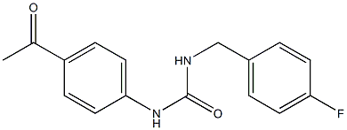 1-(4-acetylphenyl)-3-[(4-fluorophenyl)methyl]urea Struktur