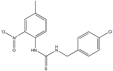 1-[(4-chlorophenyl)methyl]-3-(4-methyl-2-nitrophenyl)thiourea Struktur