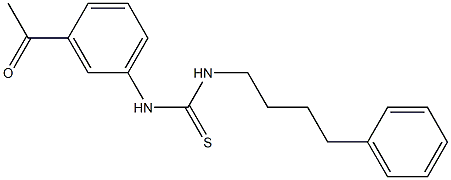 1-(3-acetylphenyl)-3-(4-phenylbutyl)thiourea Struktur