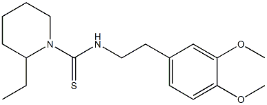 N-[2-(3,4-dimethoxyphenyl)ethyl]-2-ethylpiperidine-1-carbothioamide Struktur