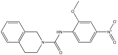 N-(2-methoxy-4-nitrophenyl)-3,4-dihydro-1H-isoquinoline-2-carboxamide Struktur