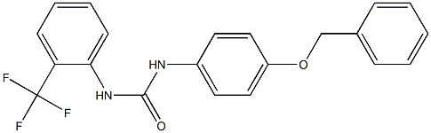 1-(4-phenylmethoxyphenyl)-3-[2-(trifluoromethyl)phenyl]urea Struktur